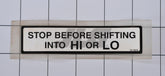10118342 Decal Stop For Hi Or Lo | JLG